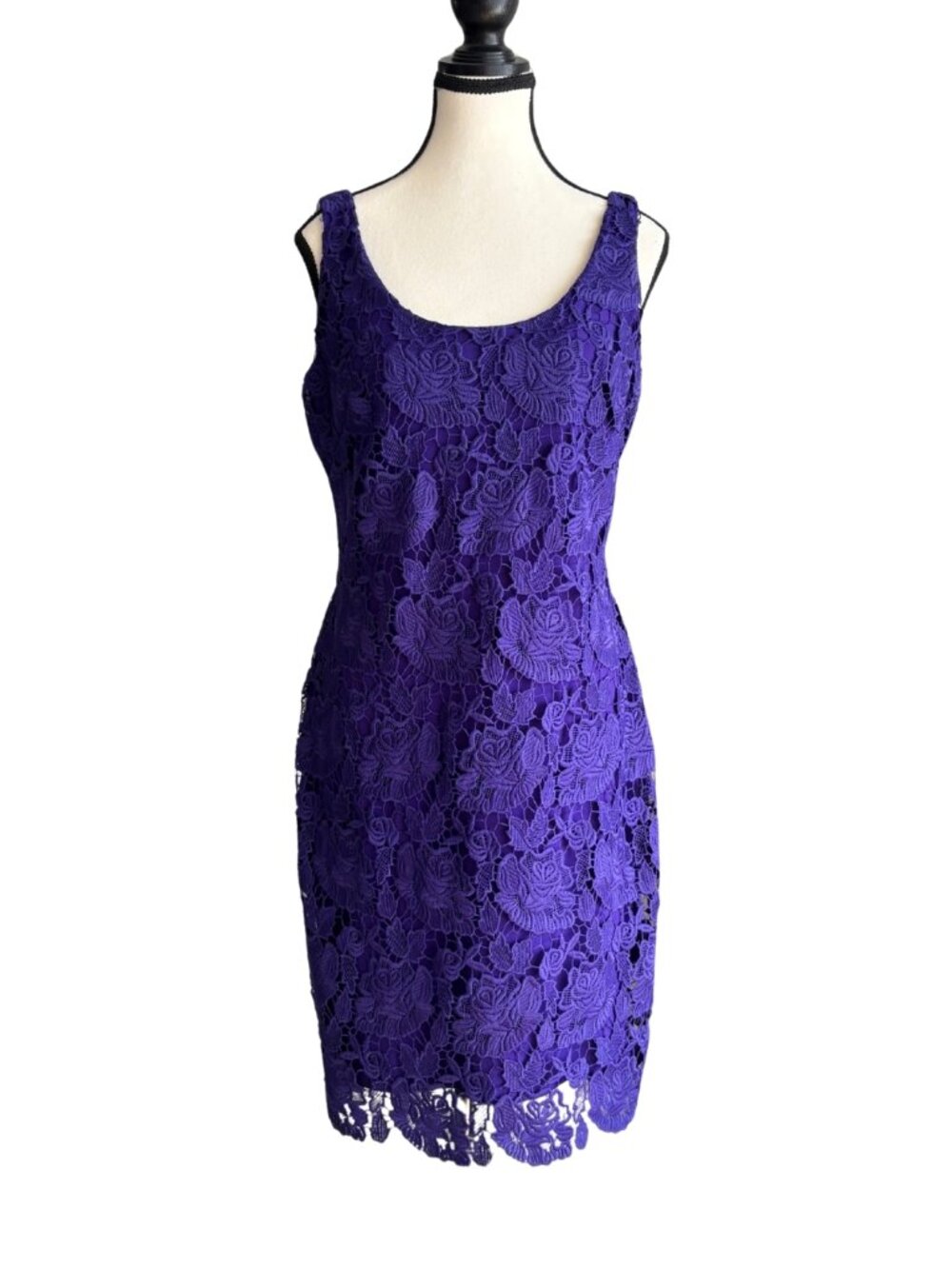 RALPH LAUREN PURPLE LACE DRESS, SZ. 8
